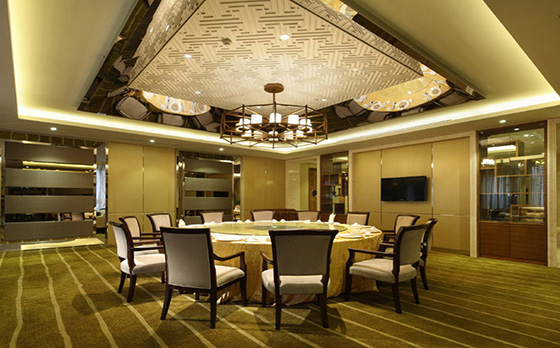 使用91免费看片网站防火板装修的静雅海鲜高档餐厅