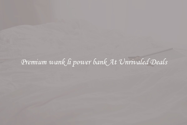 Premium wank li power bank At Unrivaled Deals