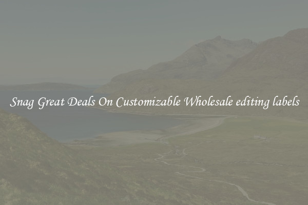 Snag Great Deals On Customizable Wholesale editing labels