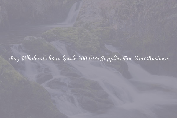 Buy Wholesale brew kettle 300 litre Supplies For Your Business
