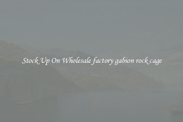 Stock Up On Wholesale factory gabion rock cage
