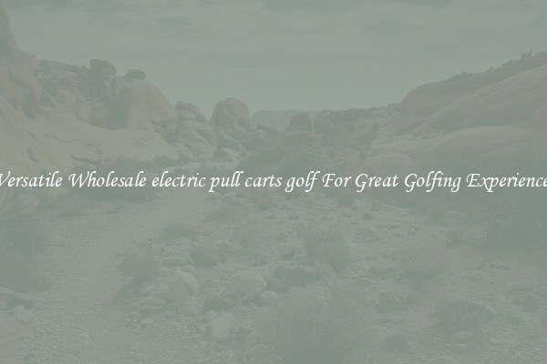 Versatile Wholesale electric pull carts golf For Great Golfing Experience 