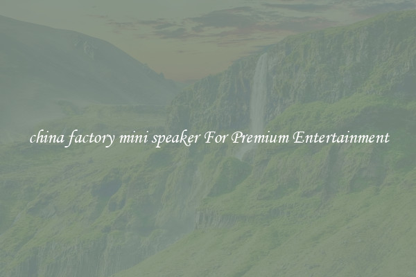 china factory mini speaker For Premium Entertainment