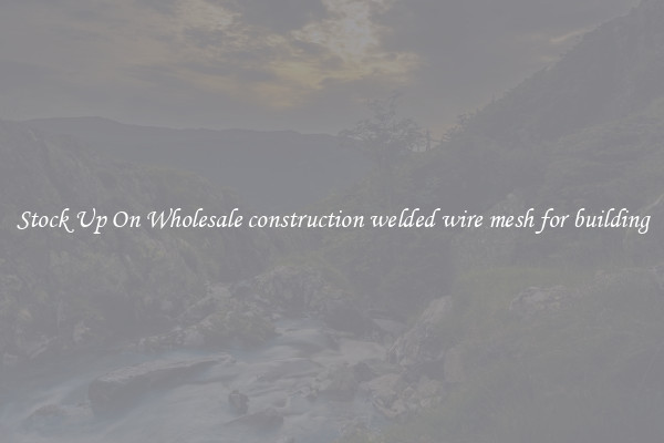 Stock Up On Wholesale construction welded wire mesh for building