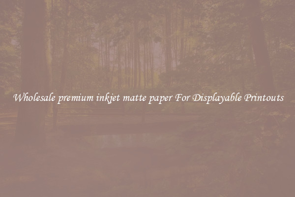 Wholesale premium inkjet matte paper For Displayable Printouts