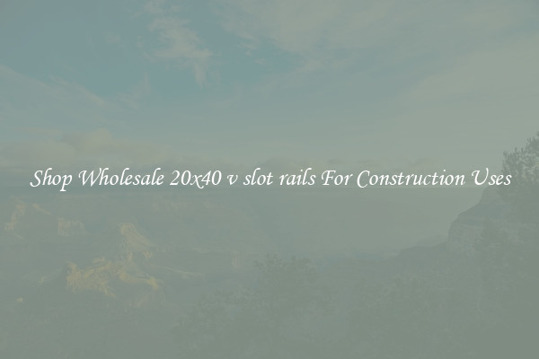 Shop Wholesale 20x40 v slot rails For Construction Uses